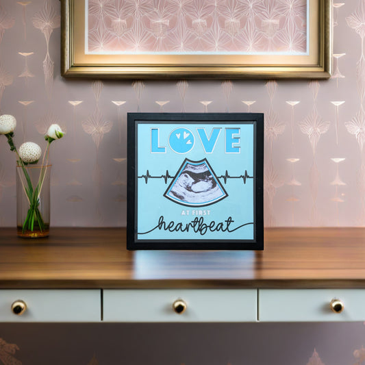 Photo Frame - Love At First Heartbeat - Boy (Paper)