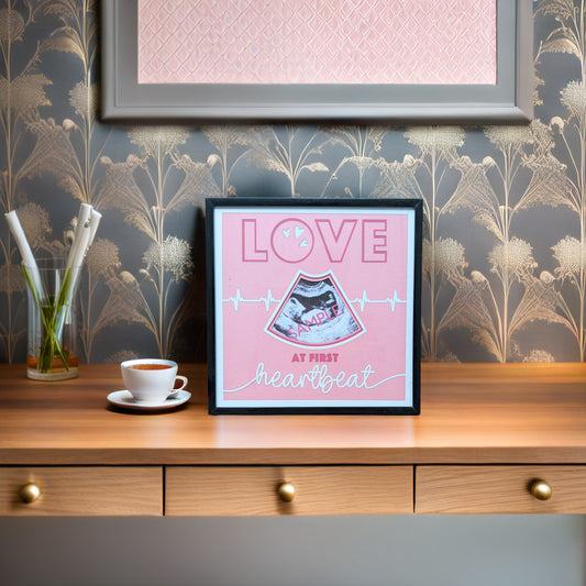 Photo Frame - Love At First Heartbeat - Girl (Paper)